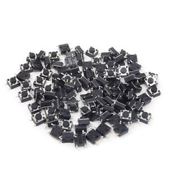 100 Pcs 6x6x4.3mm 4 Pin Micro SMD SMT Momentary Tactile Pushbutton Switches