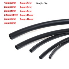 Black PTFE Tube/Tubing Rigid Pipe Pipes 600V Heat Temp 260℃ ID 1-8mm OD 2-12mm