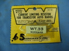 WT33 – WORKMAN – CURRENT LIMITING RESISTOR (FREE & FAST SHIPPING!)