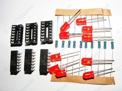 3x Bundle PIC16F630-I/P IC MCU + 3x IC Sockets + 20x LED Resistor Pack 5V – USA