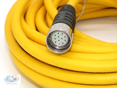 Turck CSSM CKM 12-12-18/S101 Yellow 12 Position 18G M/F Cord (18M)