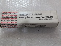 Buchanan B112 Heavy Duty Phenolic Terminal Block 12 Circuit 600V One Piece Strip