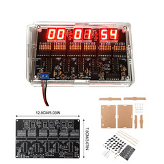 Digital Circuit Clock DIY Electronic Kit Electronic Clock Teaching Kit W/ Case