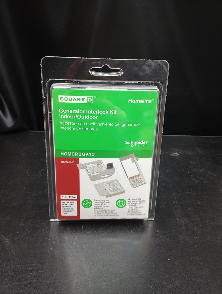 SQUARE D HOMCRBGK1C 100-125A INDOOR/OUTDOOR GENERATOR INTERLOCK KIT NEW