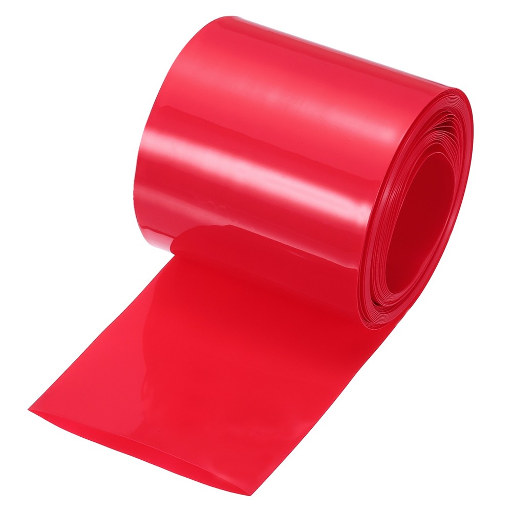 Battery Wrap 66mm Flat 18 ft PVC Heat Shrink Tube Wraps Red