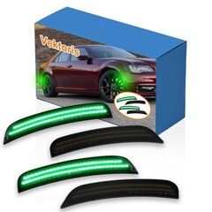 4PCS LED Fender Side Marker Lights Smoked Lens for Chrysler 300 2015-2024 -Re…