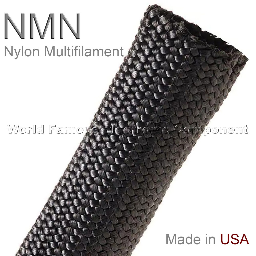 1/4″ Black Nylon Braided Sleeving Full Coverage USA