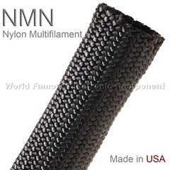 1/4″ Black Nylon Braided Sleeving Full Coverage USA