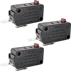 HK-14 Normally Open (NO) Micro Switch (3-Pack), 16A 125/250VAC 2-Pin Air Fryer D