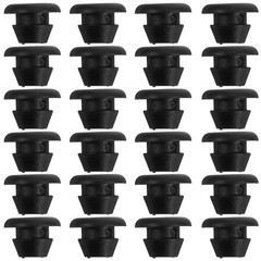 200Pcs Round Rubber Cable Grommets for Electrical Wiring Black Sealing Plugs