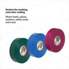 Scotch Electrical Tape Rainbow Pack: 3/4″ x 66 ft. (Rainbow Colors) 9 Rolls