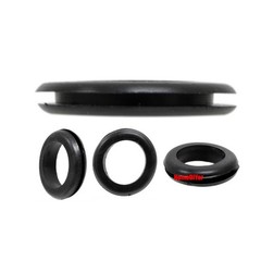 Black Blanking Wiring Grommets Rubber Open Grommet Blind Cable Hole 5mm 6mm-28mm