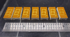 7Pc MAN4610A 7-Segment LED Display Orange Common-Cathode RHD QT