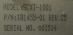 National Instruments SCX1-1001 Chassis 1814555-01 w/ SCXI-1181