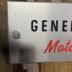 General Electric MCC Motor Control Center MCM Mid Century Signage Sign Aluminum