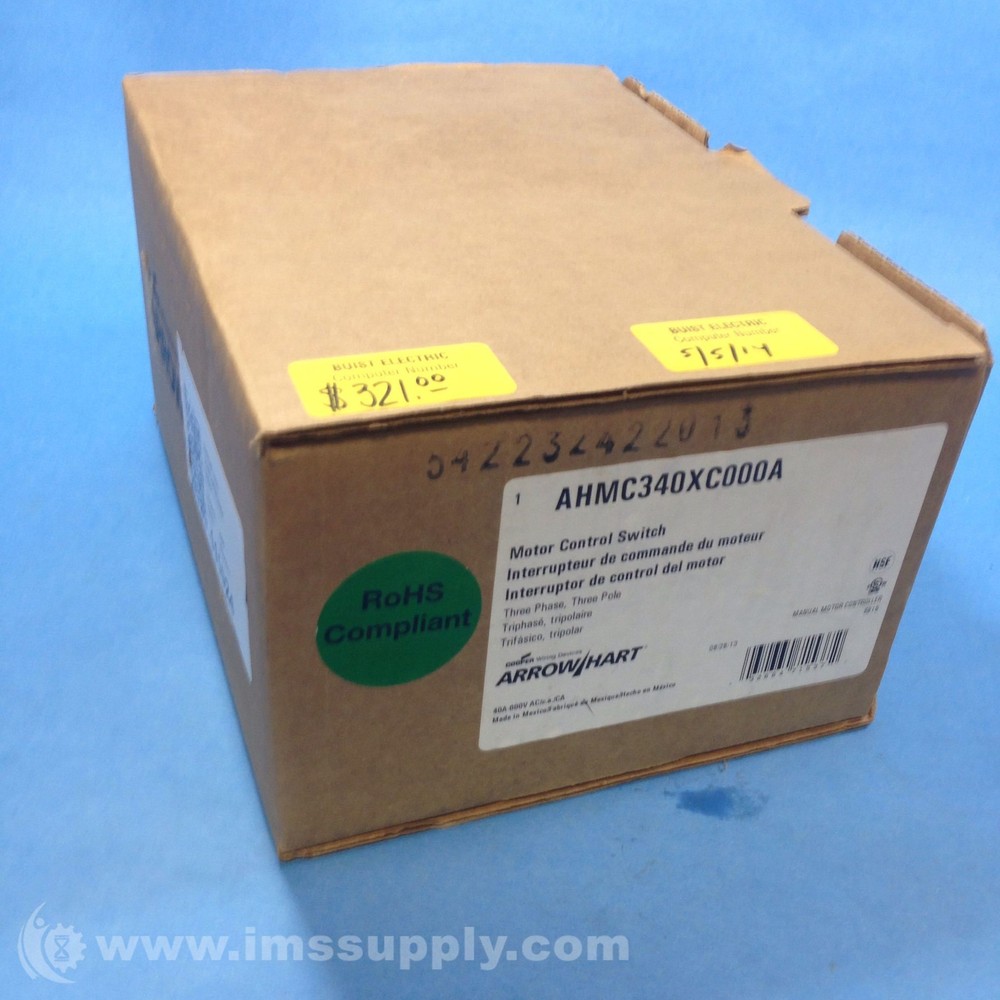 Arrow Hart AHMC340XC000A Motor Control Switch FNFP