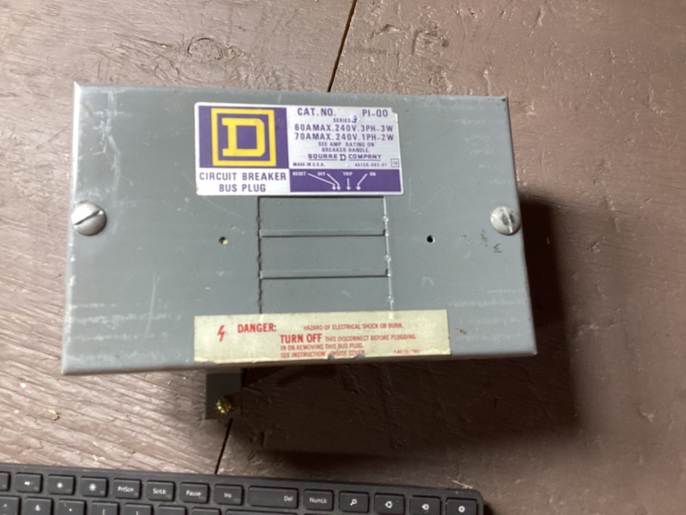 SQUARE D PI-QO, 60A CIRCUIT BREAKER BUS PLUG 60A/240V/3PH Scratched but Unused