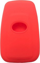 Silicone Key Fob Cover Case for 2018 Toyota Camry C-HR Prius Color: Black Red