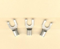 50 Non-Insulated FLANGED Fork Spade Terminal Connector #12-10 Wire Gauge 10 Stud