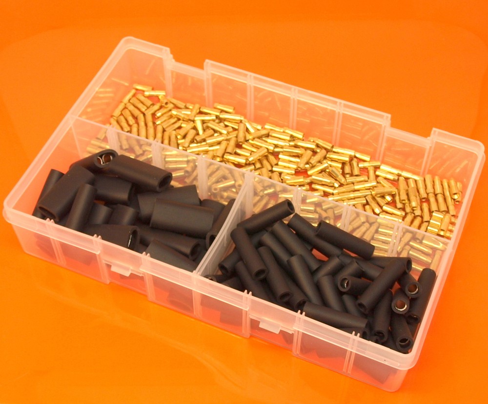 Lucas Style Brass Bullet Connector Single Double 4.7mm Connectors – 325 Pieces
