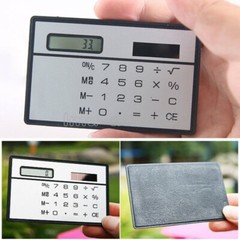 8-Digits Ultra Thin Mini Slim Credit Card Solar Power Pocket Calculator Travel