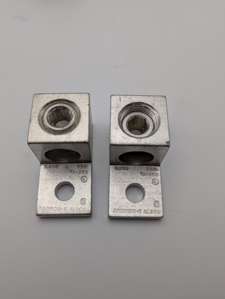 (Lot Of 2) Ilsco TA-350 6-350mcm Aluminum/Copper Lug 2 1/4″