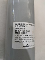 Eaton Cooper Power 83K100-B2 Current Limiting Backup Fuse 8.3 KV 100A 50KA OEM