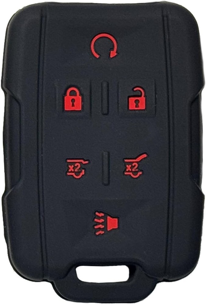 5-Button Key Fob Case Compatible with 2015-2020 Tahoe Suburban Yu Model: Black