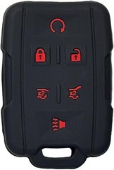 5-Button Key Fob Case Compatible with 2015-2020 Tahoe Suburban Yu Model: Black