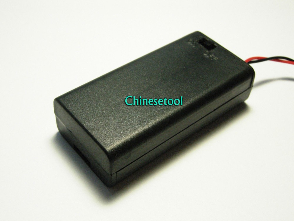 10pcs New 2.4V 3V 2 X AAA Battery Holder Box Case w/Wire Switch ON/OFF