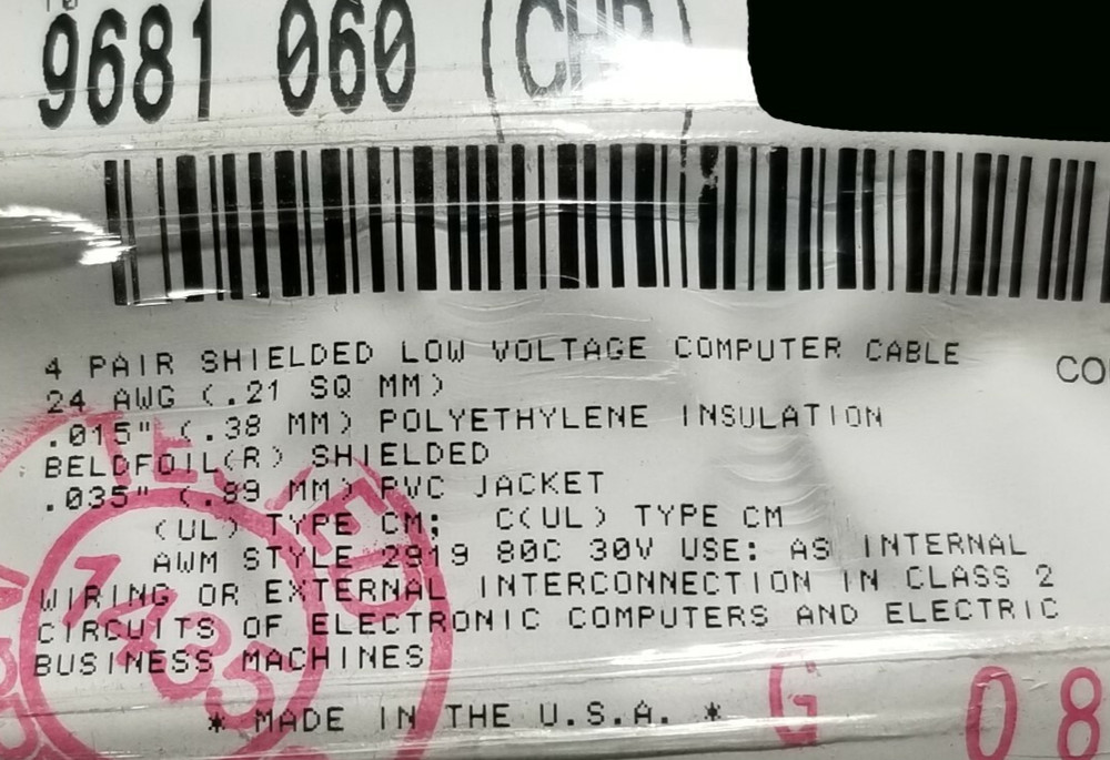 Belden 9681 24/4P Shielded Twist Pair Low-Cap Computer/Instrumentation Cable