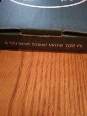 100 Ft. Galvanized Steel Wire 4 Strands 20 Gauge Rust Resistant.made In U.S.A.