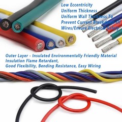 Any length UL1015 Electronic Flexible Wire Cable 8/10/12/14/16~24 AWG multicolor
