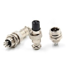 GX12 Aviation Plug Cable Connector 2 3 4 5 6 8 Pin Metal Male Female Panel 12mm