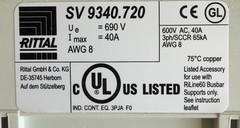 Rittal SV 9340.720 RiLine60 Busbar Adapter 690V 40A 3 Phase Industrial