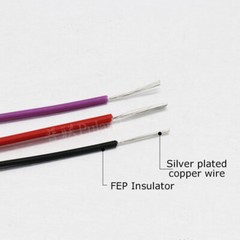PTFE Electrical Wire High Temp Cable Silver-plated Copper 7/9/11/13/14/16/18AWG