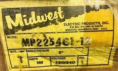 MIDWEST NO. MP-2254-C1-12 SINGLE PHASE RING RV METER CAN CAT