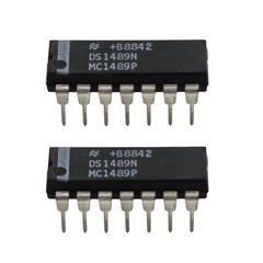 2pcs National MC1489P RS-232 Quad Line Driver DIP-14 Serial Interface IC