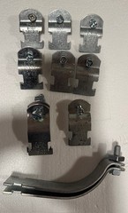 Lot of 9 Misc Conduit Clamps- Strut Strap Different sizes New Ships FREE in USA