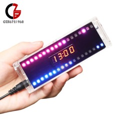 DIY Digital Clock Kit Voice Control Music Spectrum Display LED Electronic Kit