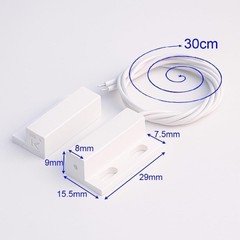 5PCS Recessed Wired Window Gate Contact Sensor Alarm Magnetic Color: White NC