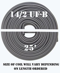 14/2 UF-B x 25′ Southwire Underground Feeder Cable