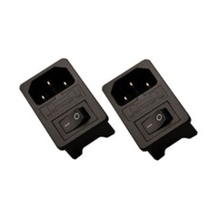 2PCS 250V 10A Rocker Switch with Fused IEC320 C14 Inlet Power Switch Connector