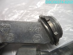 QTY=3: Halex 03907 Offset Connector, 3/4 in Compression, Zinc 051411039073
