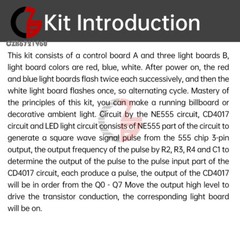 CD4017+NE555 Water Flow Light DIY LED Electronic Kit Soldering Learning Project