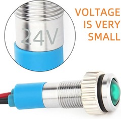 12V 4V 110V 20mA Energy Saving Indicator Light 6mm Mounting Hole Green Yellow