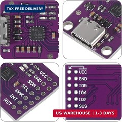 1PCS CP2112 Adapter Type-C MCU-2112 Debug Board USB to SMBus I2C Communication M