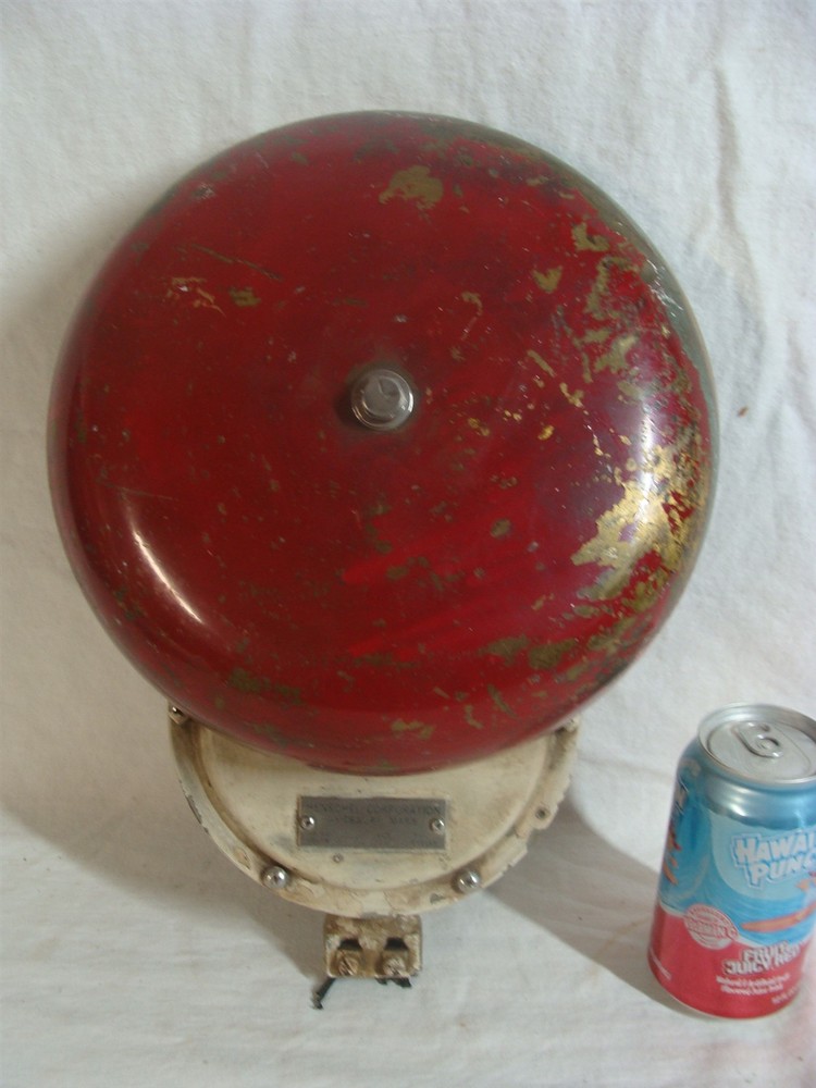 Vintage Henschel Co Electric Fire Alarm Bell Used