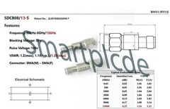 RF isolator DC Block; 50k-8G, 13G, 18G; SMA/N/BNC/TNC; DC isolation voltage: 50v