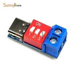 Type-C PD Fast Charging Decoy Trigger Module 5V 9V 12V 20V Adjustable Voltage 5A